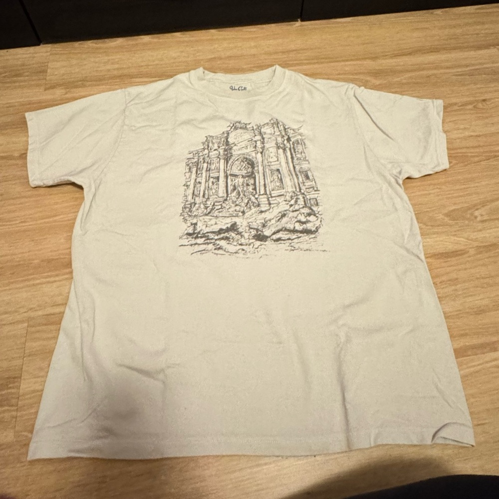 Brandy Melville Cream Aleena Tee Trevi Fountain